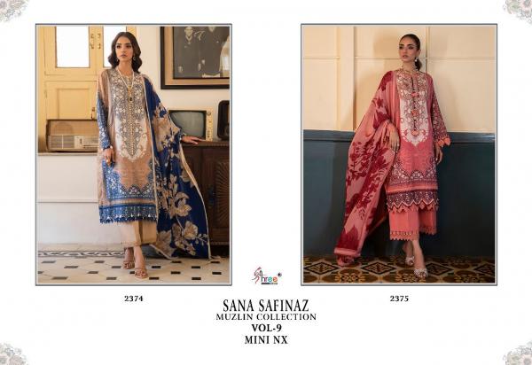 Shree Sana Safinaz Muzlin Collection 9 Mini Nx Cototn Pakistani Suits